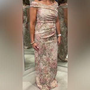 Long floral formal mother of the bride dress